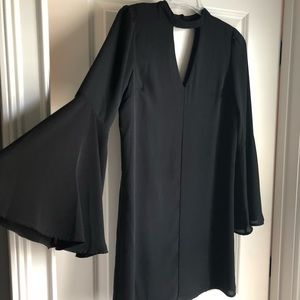 Adorable Black Soprano Ladies Bell Sleeve Dress